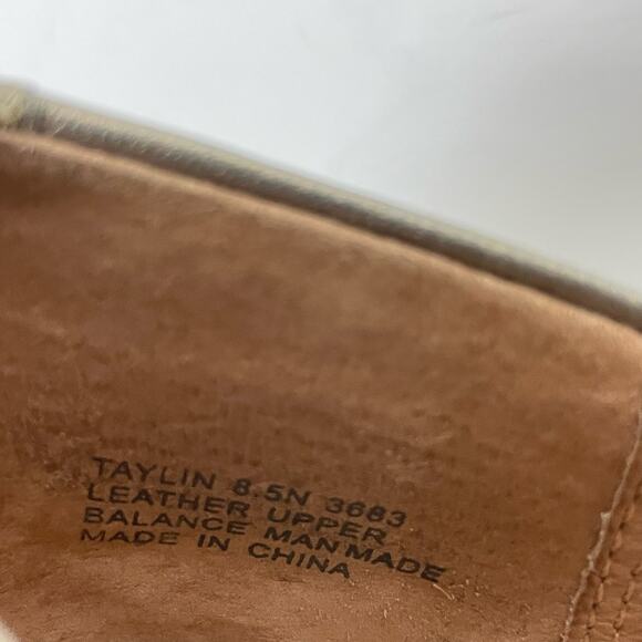 Abeo | NARROW Taylin Neutral Gold Shimmer Metallic Leather Comfort Flats - Picture 8 of 9